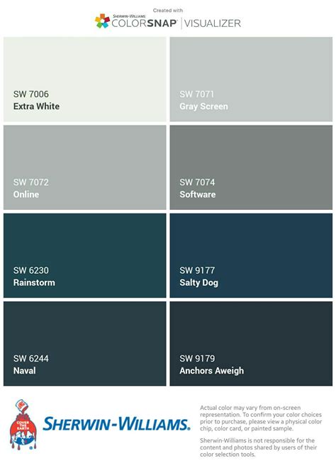 sherwin williams blue gray colors.